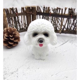 Cún chó con bằng nhựa trang trí bánh( Giá 1 con)