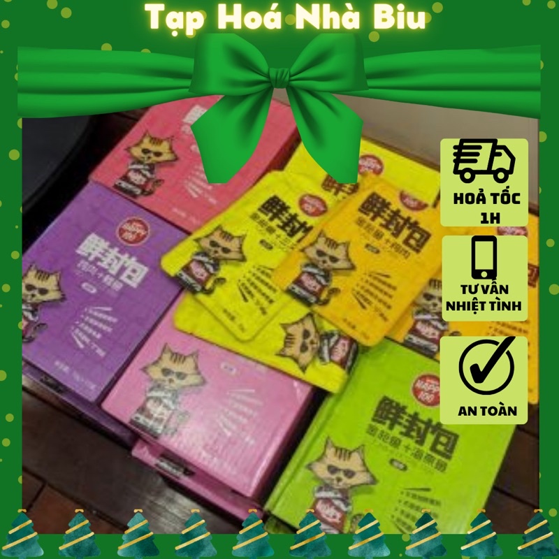 [Pate cho mèo happy100] Thức ăn ướt cho mèo pate wanpy happy 100 túi 70g đa dạng vị