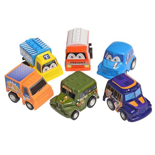Bộ 6 xe ô tô chạy đà, cho bé yêu, cực bắt mắt, đồ chơi cho bé - Soleil Home