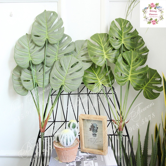 Cây giả - cây lá rùa giả 7lá cao 75cm hàng cao cấp chất lượng