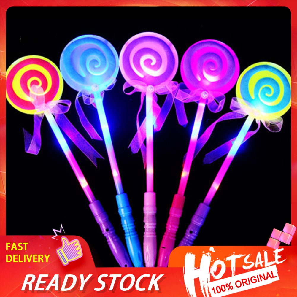 Đồ Chơi Đũa Thần Kiểu Cây Kẹo Mút Có Đèn Led Vui Nhộn Cho Bé