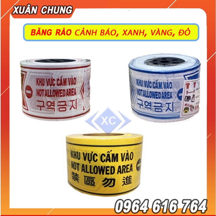 Cuộn rào cảnh báo công trình, cảnh báo công trường, khu vực cấm vào,2 lớp 100m