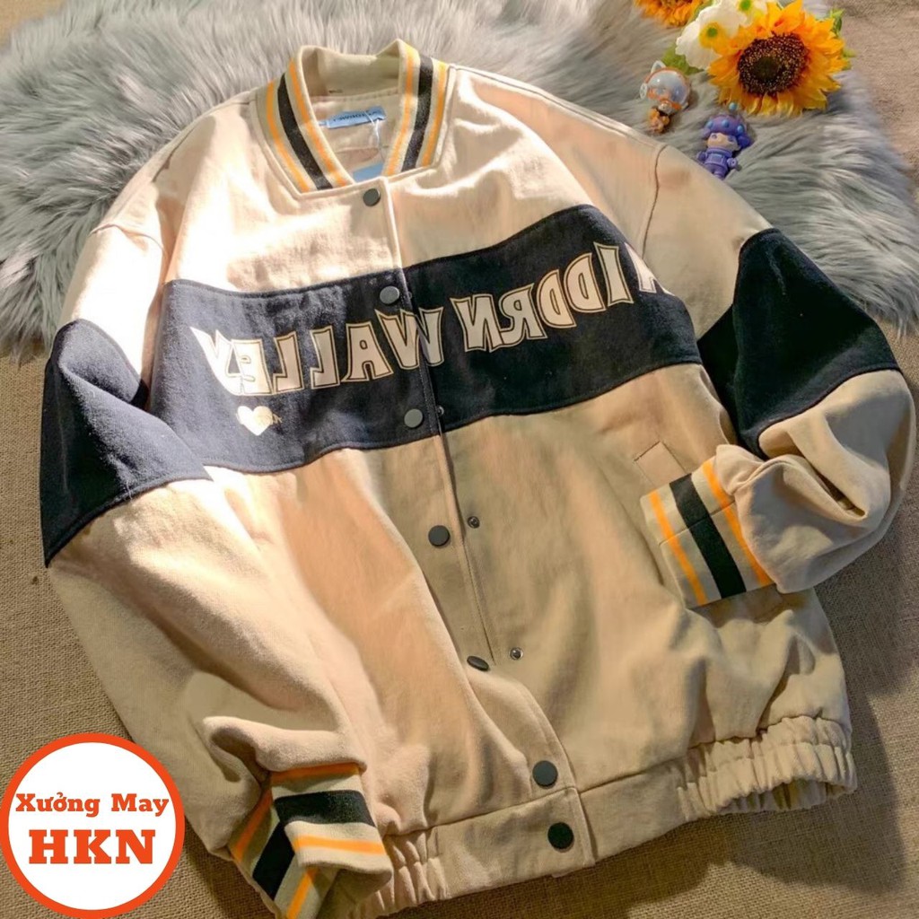 Áo Bomber Nam Nữ Phối Chữ Valley Form Unisex Mã 531 Xưởng May HKN