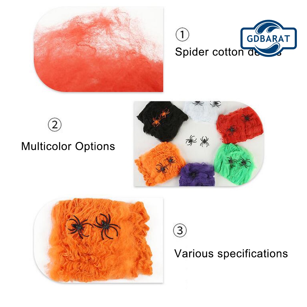 Mạng Nhện Co Giãn Dùng Để Trang Trí Nhà Dịp Halloween Tiện Dụng