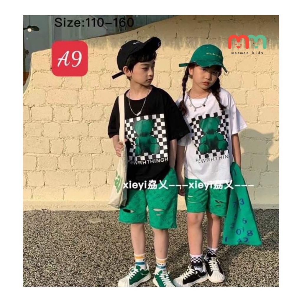 Set đồ bé trai bé gái size đại thun cotton cao cấp mềm mịn co dãn cho bé 9kg đến 37kg