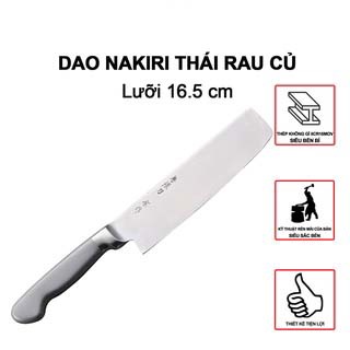 Dao thái, cắt thực phẩm lưỡi 16.5cm tiêu chuẩn Nhật Bản Dao-H hàng nhập (đầu vuông)