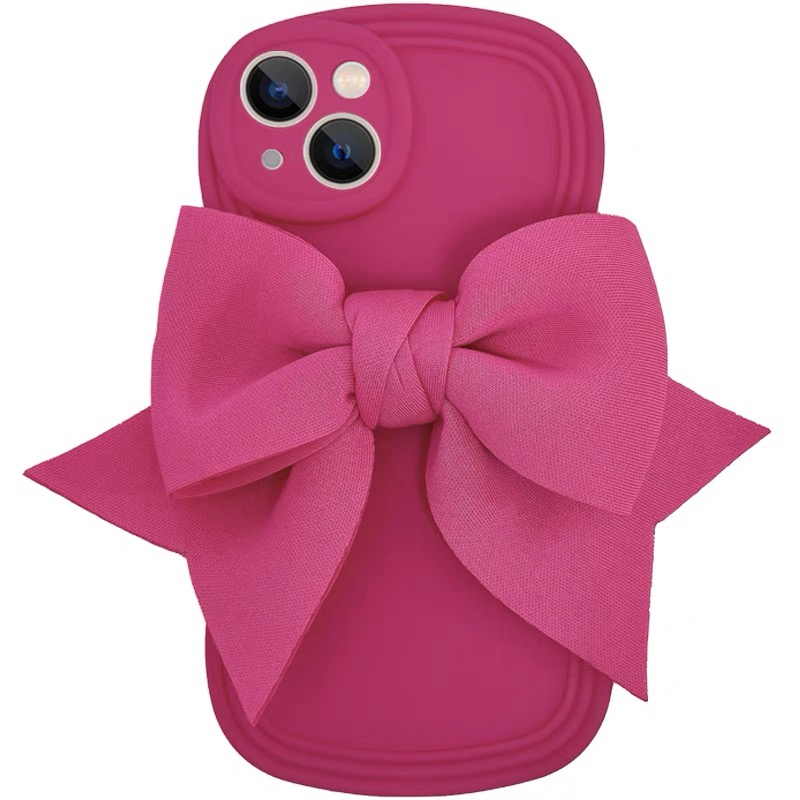 Ốp Điện Thoại Mềm Mịn Họa Tiết Hoa Hồng Thắt Nơ Cho Iphone 13 pro max 12 pro max 14promax 11 pro max xs max xr x