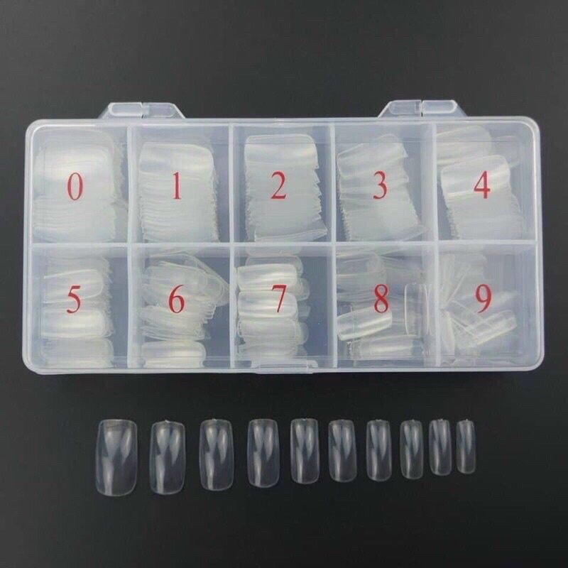 Móng úp chân form dài - hộp 500 móng đủ size