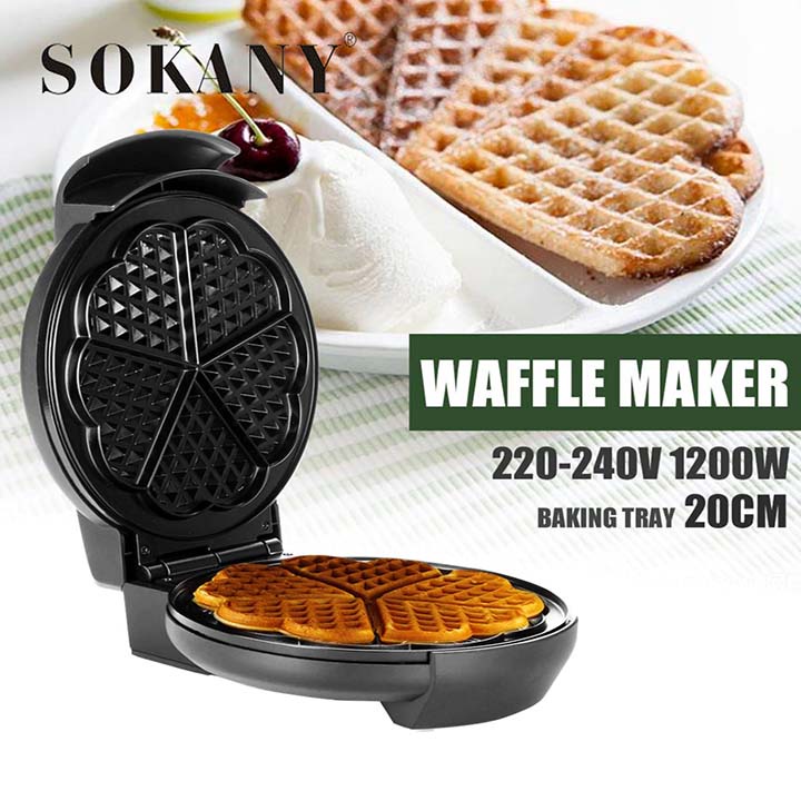 [Mã ELHADEV giảm 4% đơn 300K] Máy Làm Bánh Kẹp Tàn Ong, Waffle SOKANY Tiện Dụng Tại Nhà