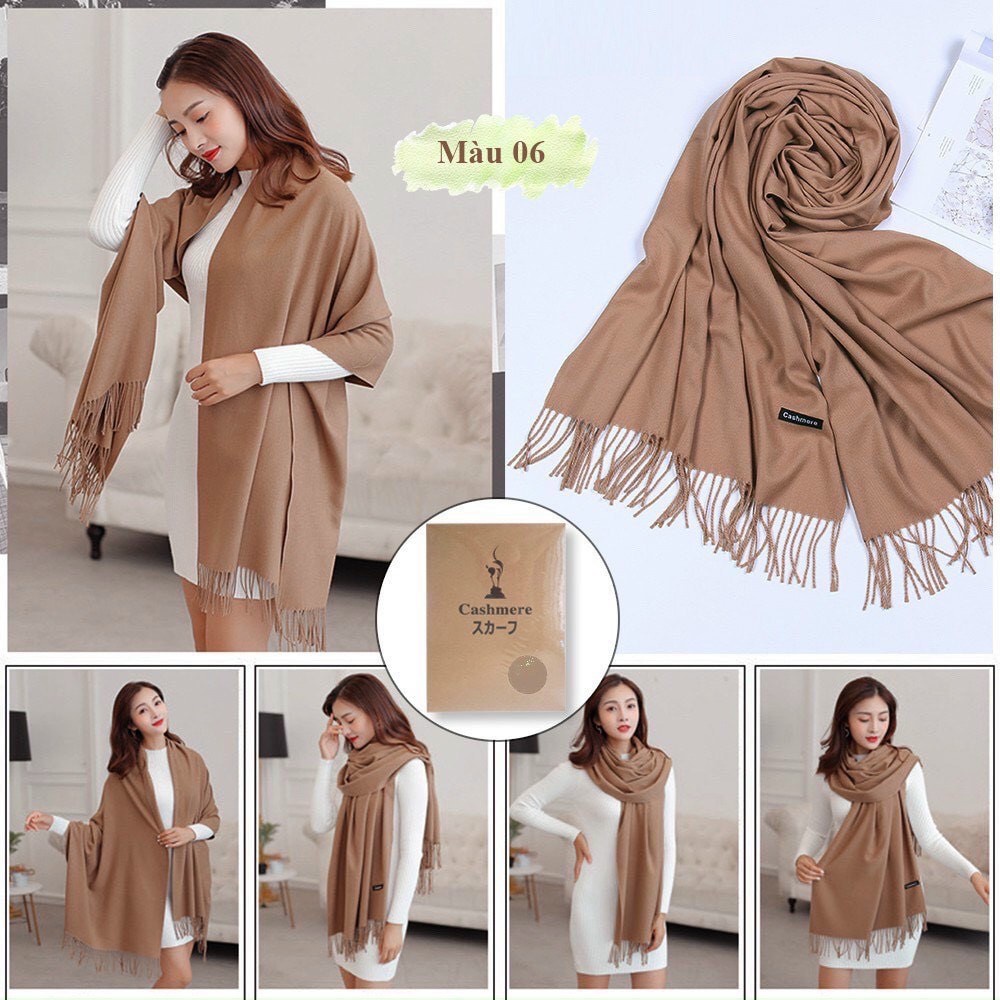 Khăn choàng cổ nữ Cashmere chất vải Len mềm mịn hàng Quảng Châu