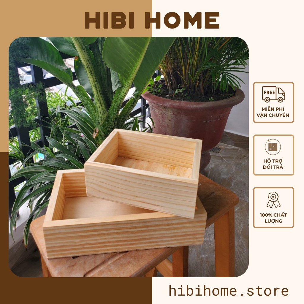 Bồn Tắm Hamster Handmade Bằng Gỗ Thông Cao Cấp Size 18x12x6cm