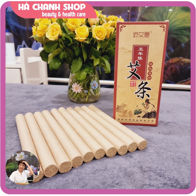 Điếu Ngải Cứu Hơ Ngải Dài 20cm Từ Lá Ngải Cứu Lâu Năm Gói 10 Điếu Chăm Sóc Sức Khỏe Công Cụ Làm Đẹp Spa Thẩm Mỹ Viện