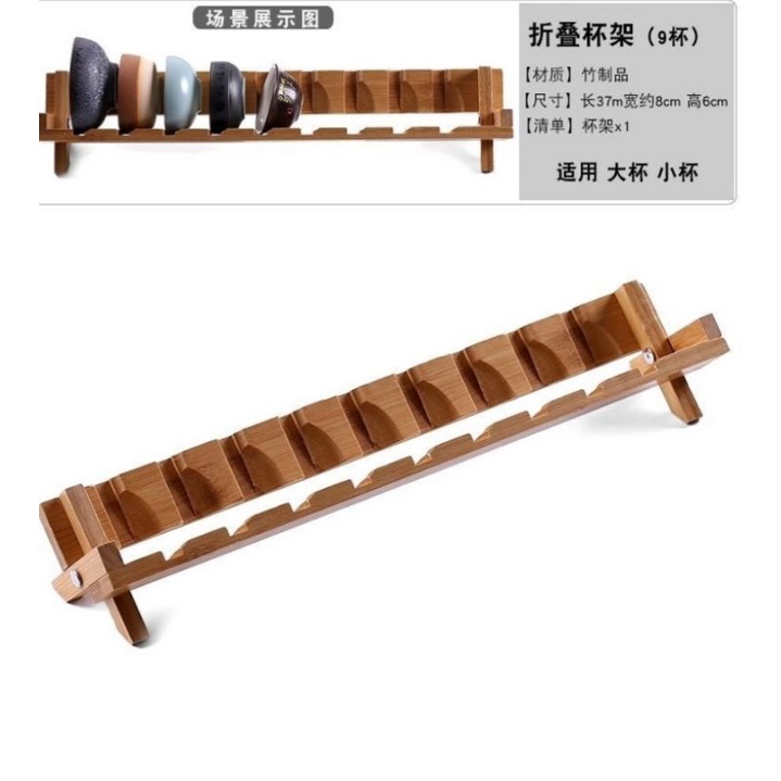 Gác ly tách trà bằng tre cao cấp rất đẹp và tinh xảo