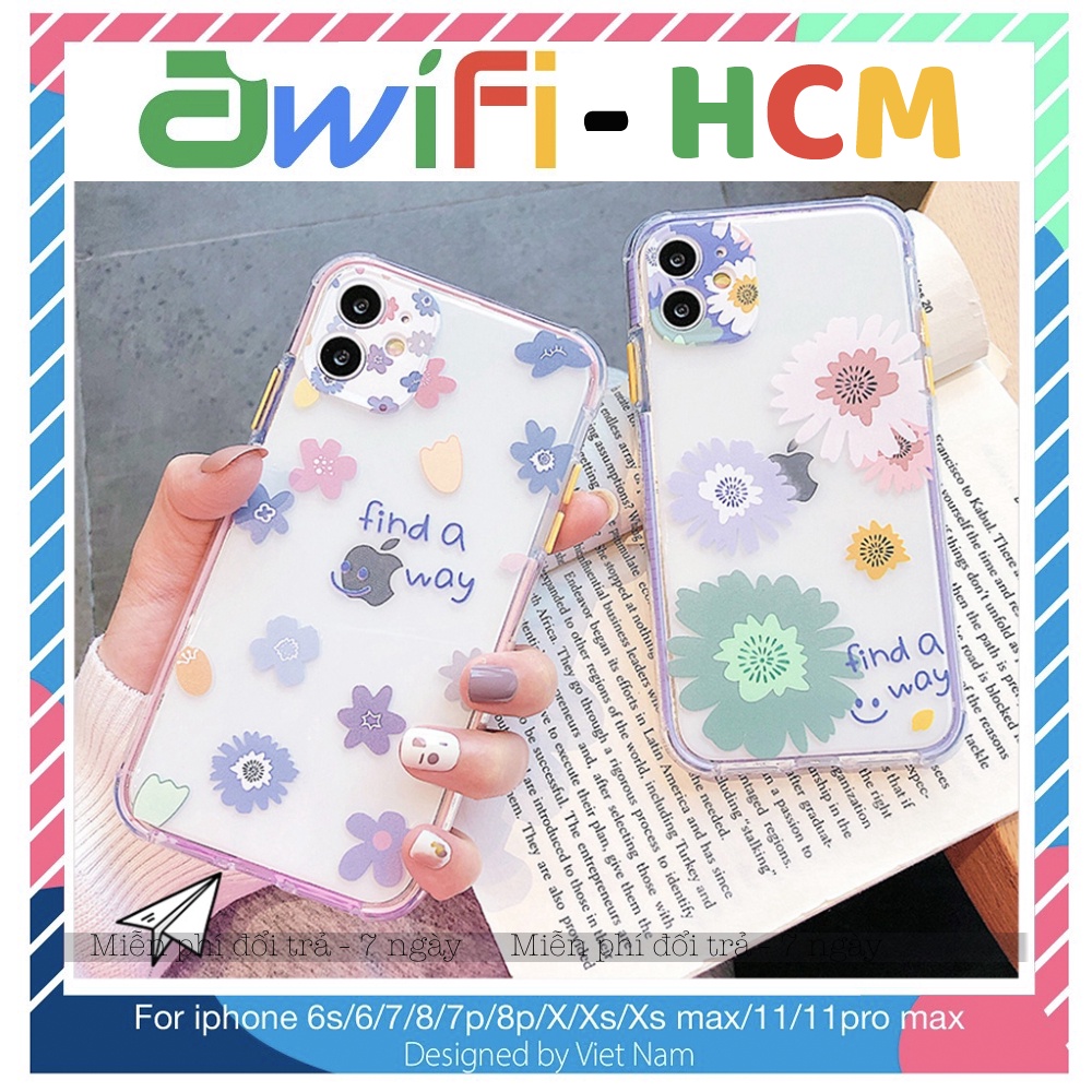 Ốp lưng iphone Hoa find way trong 4 góc 6/6plus/6s/6splus/7/7plus/8/8plus/x/xr/xs/11/12/pro/max/plus/promax- Awifi V2-10