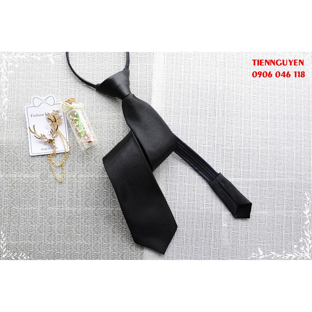 Cà vạt nam bản nhỏ - cavat vạt thắt sẵn - 5*35cm