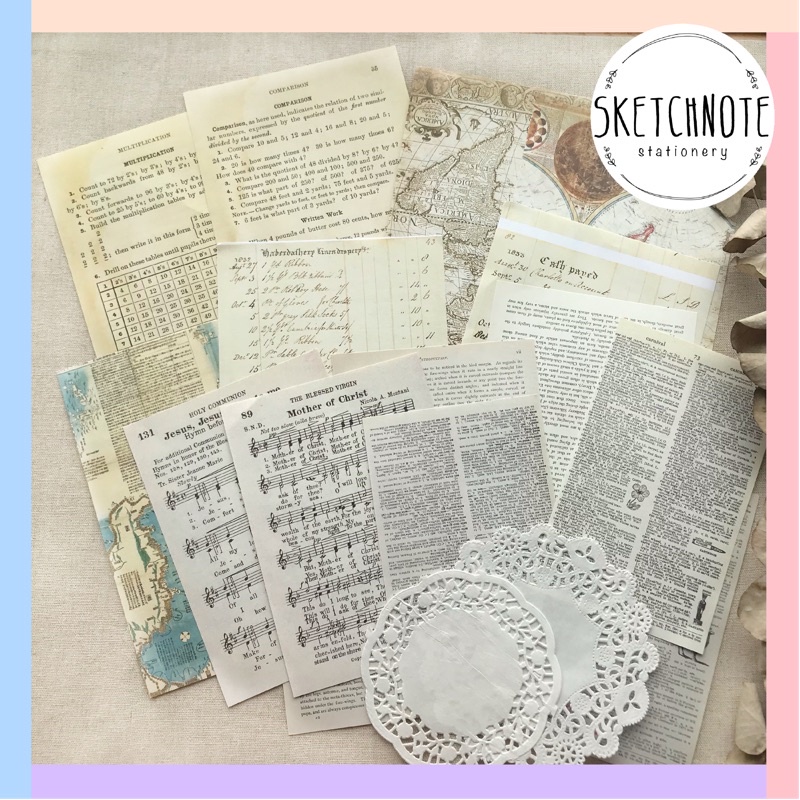 Giấy nền junkjournal paper background vintage BG008