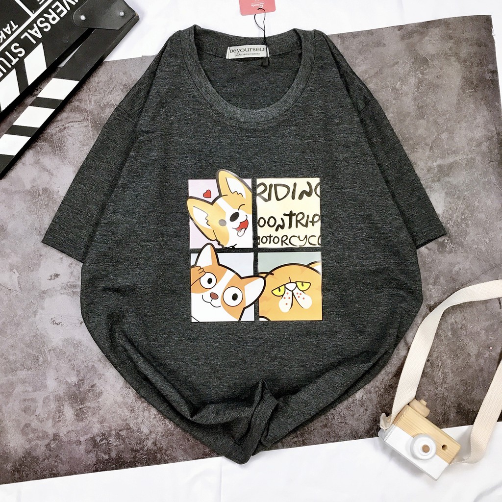 [HÌNH THẬT TỰ CHỤP] - Áo thun tay ngắn Be Yourself unisex size M L XL - CHÓ CORGI