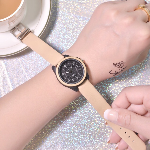 Đồng hồ nữ Doukou chính hãng dây da dẻo dai mặt thiết kế thời trang phong cách | BigBuy360 - bigbuy360.vn