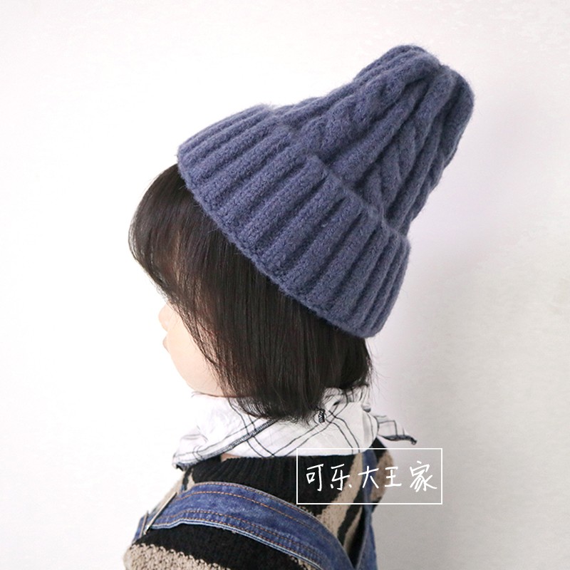 Mũ Len Tròng Đầu Màu Trơn Giữ Ấm Mùa Thu Đông Phong Cách Hàn Quốc Cho Bé Trai / Gái