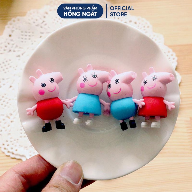 Tẩy bút chì peppa pig, đồ dùng học tập dễ thương gôm tẩy cute giá rẻ làm quà tặng học sinh văn phòng phẩm T26