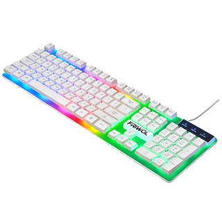 Bàn phím trắng FRIWOL W10 / G21 chuyên game led 7 màu