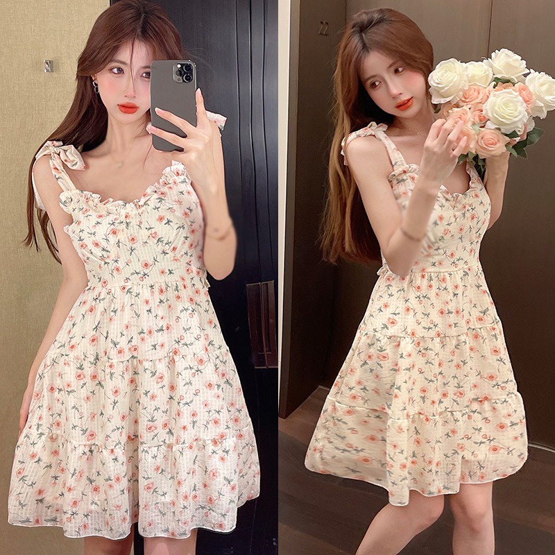 Đầm Hai Dây Dáng Ôm Phong Cách Hàn Quốc Thời Trang Mùa Hè