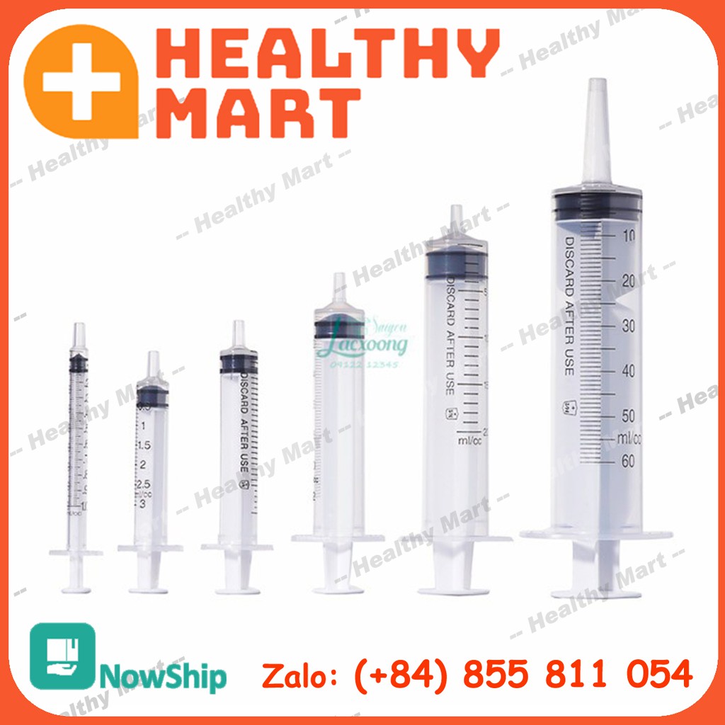 ✔️️️1c Bơm tiêm Vinahankook đầy đủ các size 1ml, 3ml, 5ml, 10ml, 20ml