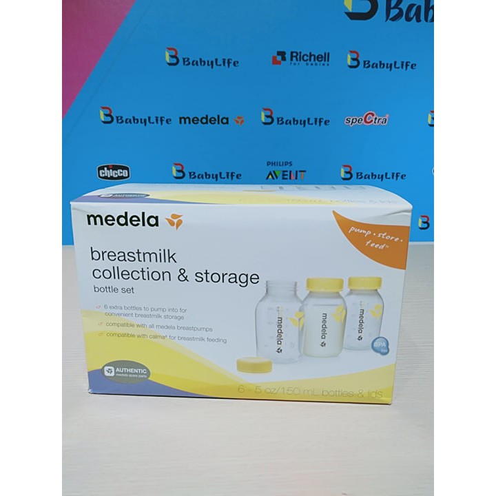 Bình trữ sữa Medela 150ml chính hãng - logo màu