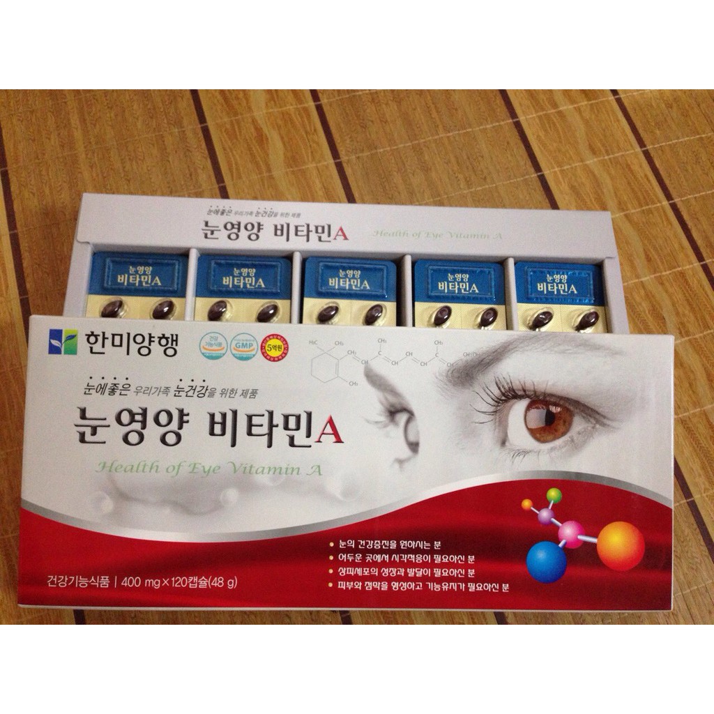 Viên uống bổ mắt HANMI Hàn Quốc 120 viên (Health Of Eye Vitamin A)