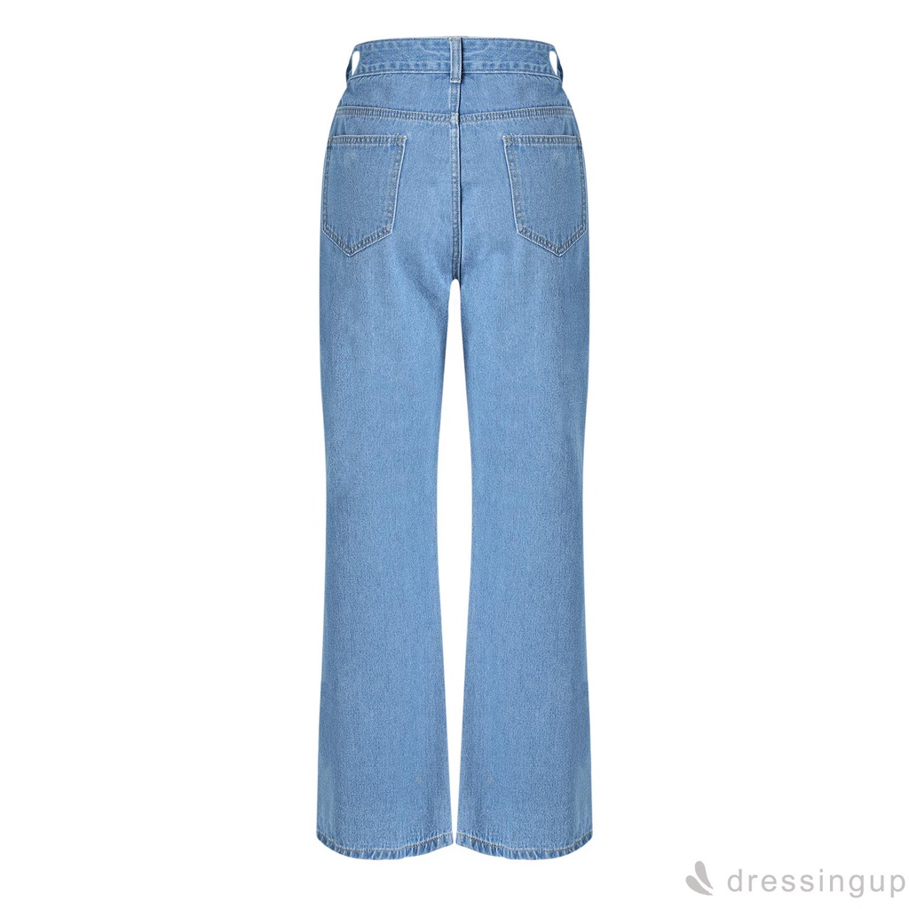 Quần Jeans Dài Ống Rộng Thời Trang Dành Cho Nữ