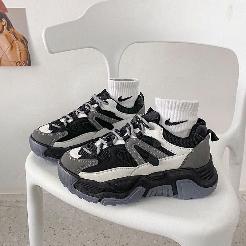 ( 2 màu) Giày thể thao Sneaker nữ ẢNH VÀ VIDEO cao cáp dây đế RObot
