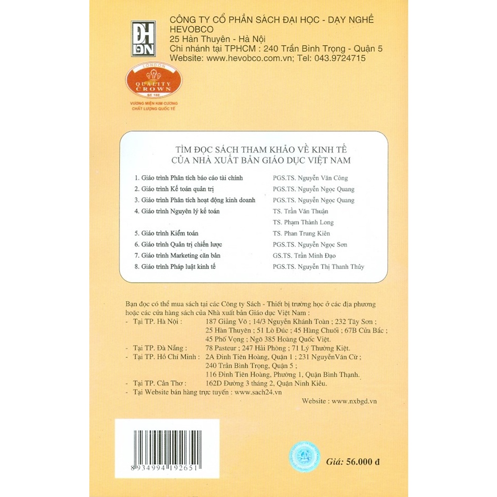 Sách - Giáo Trình Pháp Luật Kinh Tế (Dành Cho Sinh Viên Các Trường Đại Học, Cao Đẳng Khối Kinh Tế)