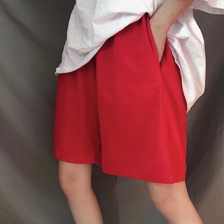 Quần short thun nam nữ Kimix, Quần short đùi nam nữ Unisex màu đỏ ST0005