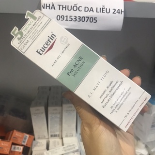 Kem giúp kiểm soát dầu, giảm mụn ProAcne solution mattifying fluid Eucerin 50ml