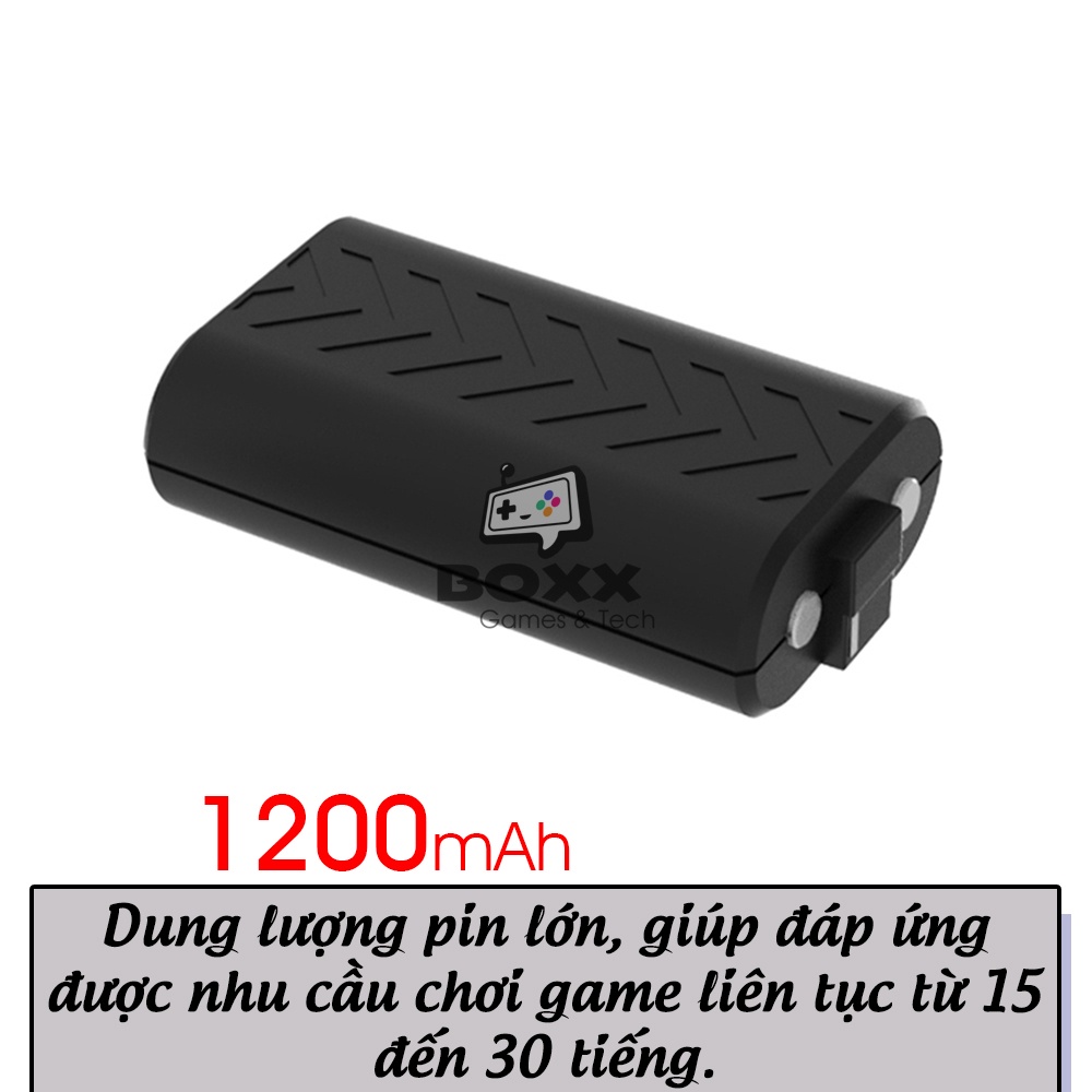 Pin sạc cho tay cầm xbox one, xbox one s dung lượng 1200mAh chính hãng Dobe