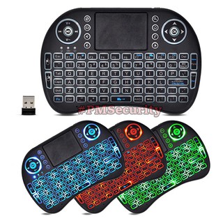 Bàn phím mini không dây có chuột cảm ứng cho Smart TV, TV Box, Laptop (Pin sạc - đèn nền đổi màu)