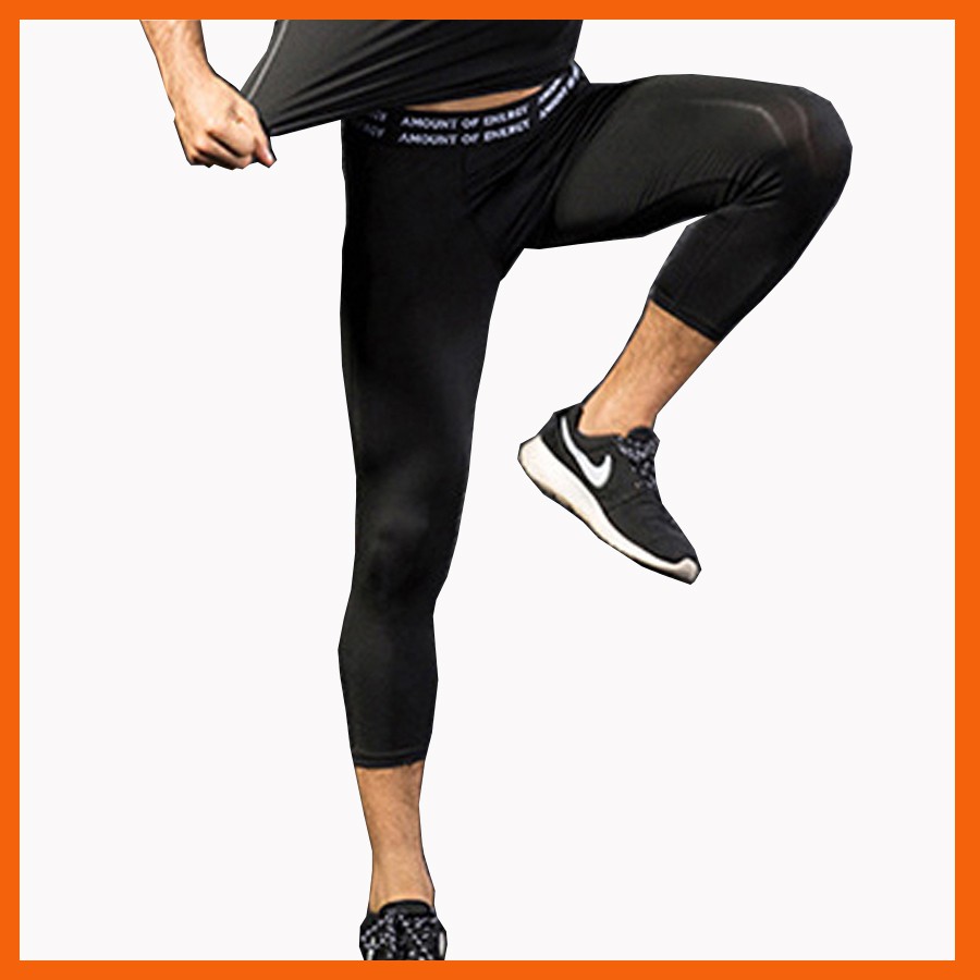 Quần legging thể thao tập gym nam 3/4 cao cấp co giãn 4 chiều, thấm hút mồ hôi tốt z82