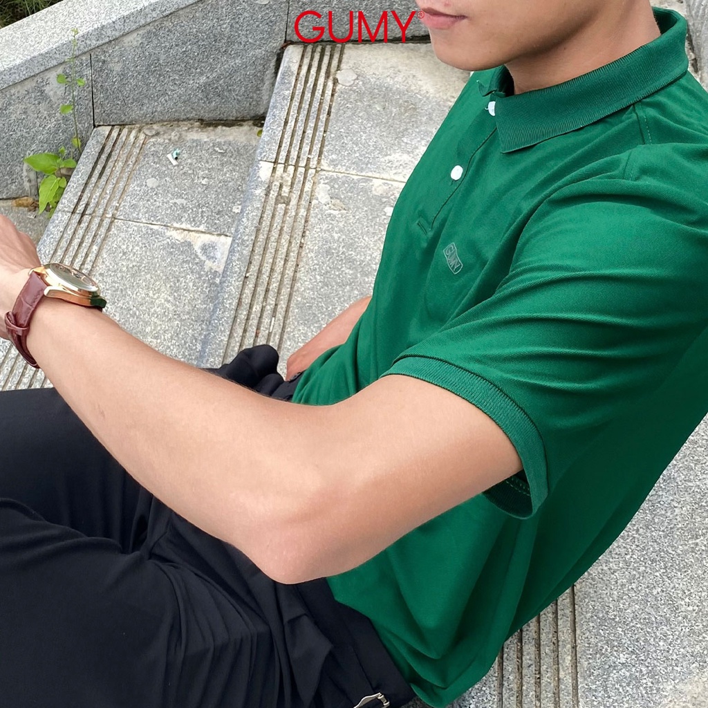 Áo Thun Polo Nam Có Cổ Basic GUMY Ngắn Tay Vải Cá Sấu Cotton mềm thoáng mát chống nhăn POLO111