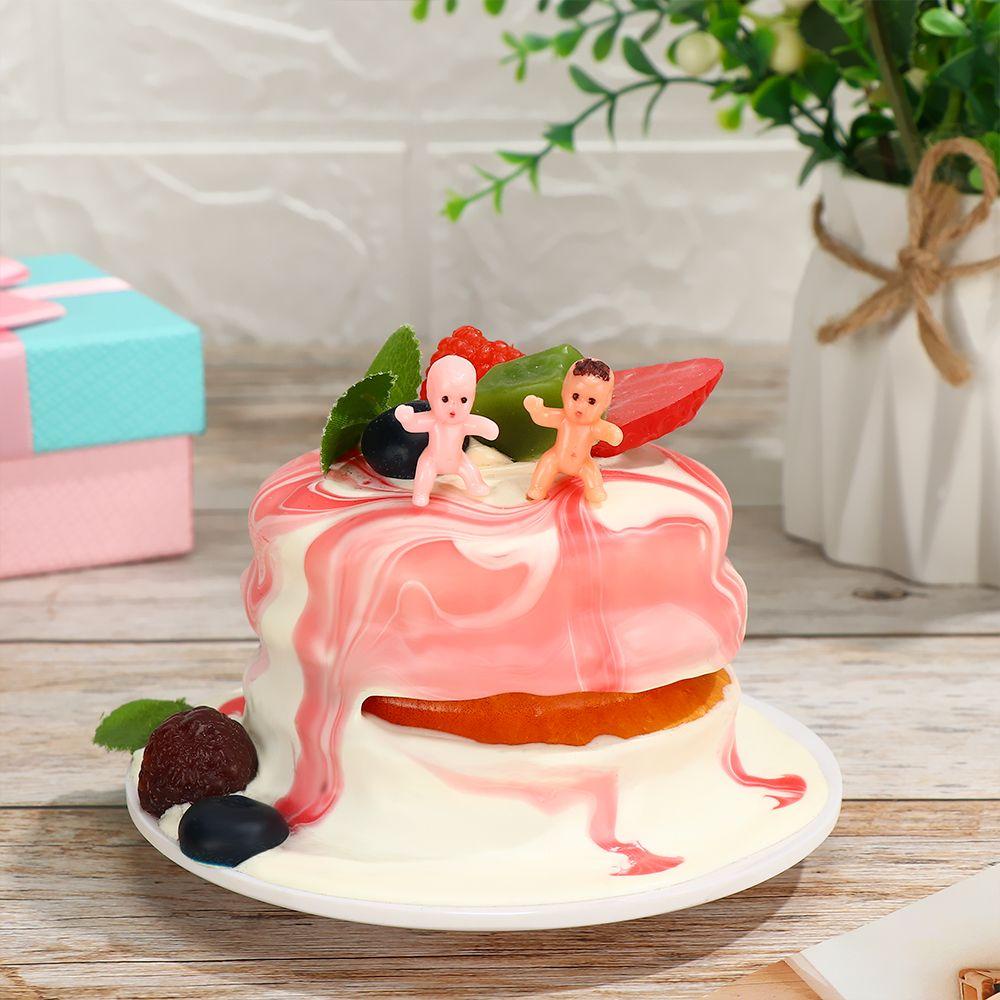 SUSANS 10Pcs Crafting Mini Plastic Babies Favors Baby Doll King Cake Babies Decorations Ice Cube Party Cute Baby Shower/Multicolor