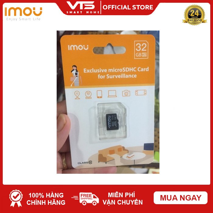 Thẻ Nhớ 32GB Micro SD IMOU Lưu Trữ Cho Camera - 32GB - Speed 80MB/s - Hàng Chính Hãng - Bảo Hành 2 năm