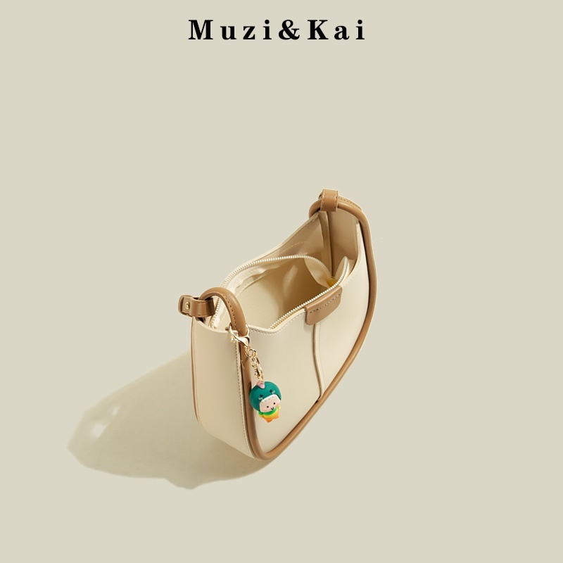 🌸Hàng Order🌸 Túi Xách Muzi&kai Chính Hãng Da Trơn Khóa Kéo Quai Da Đeo Kèm Móc Trang Trí Sang Chảnh Nữ Tính 🌸 Quảng Châu