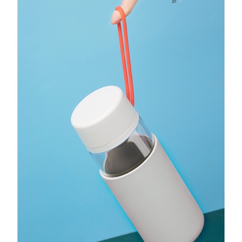 Bình nước thuỷ tinh Xiaomi Millet Youpin có bọc silicon 2mm chống vỡ- Hàng chính hãng