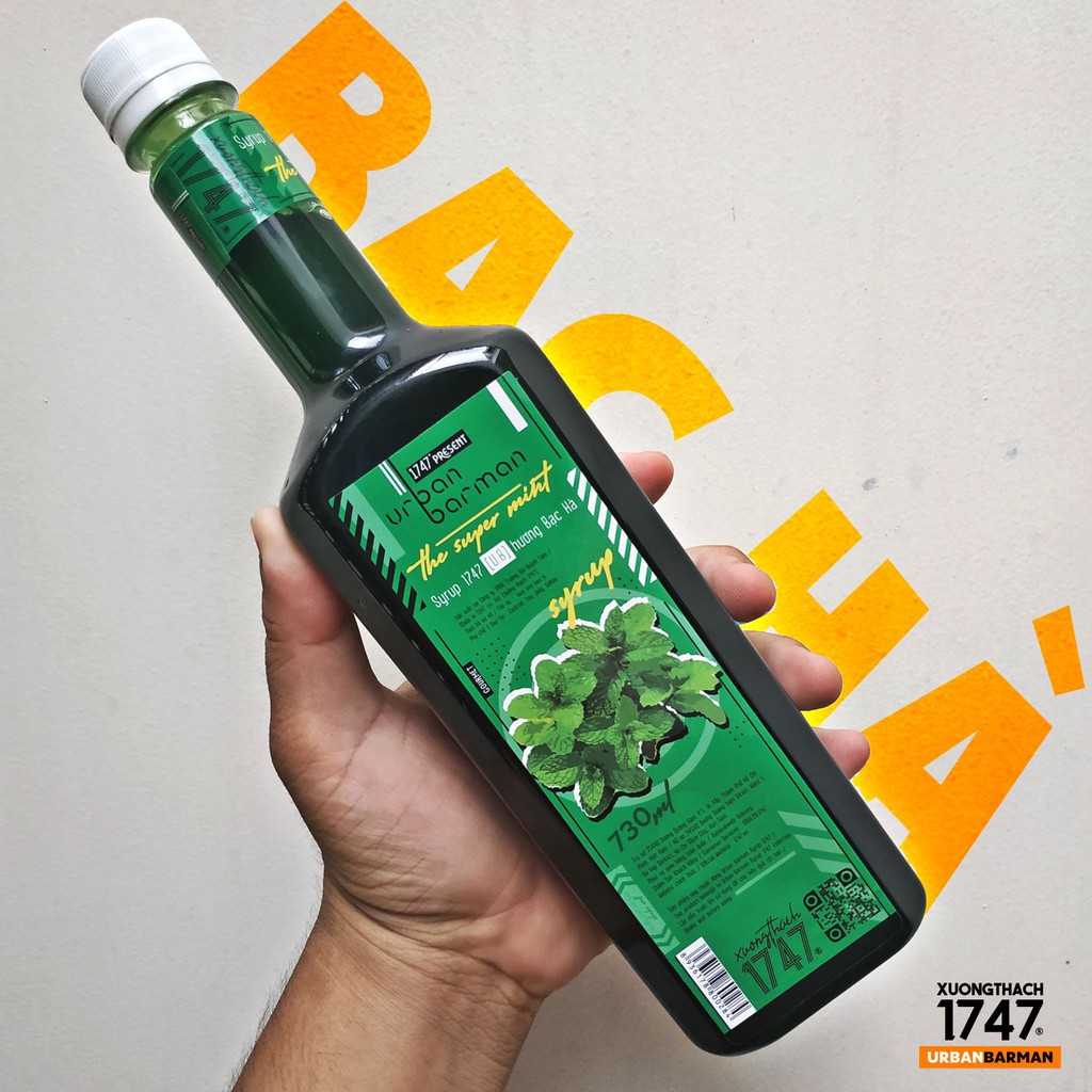 Urban Barman Syrup 1747 - Bạc Hà - 730ml