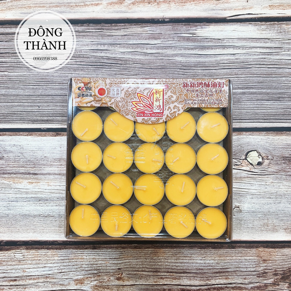 Nến Tealight 100 viên bơ không khói muội cháy 3h