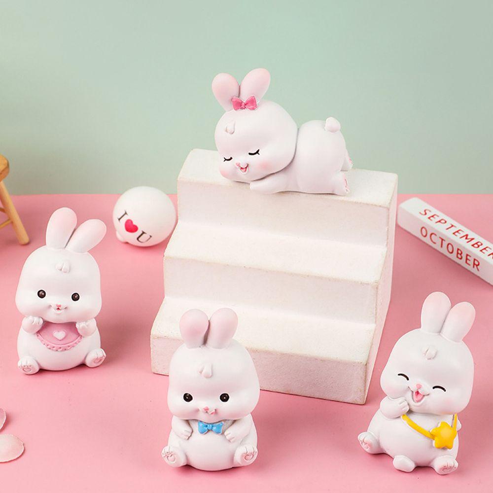 LAKAMIER Đồ trang trí Thỏ Bằng Nhựa Resin Trang Trí Nhà Cửa / Sân Vườn / Xe Hơi