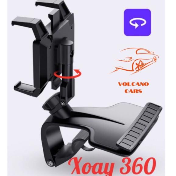 Giá đỡ kẹp điện thoại vô lăng để trên xe hơi ô tô xoay 360 độ chống rung treo đa điểm trên taplo, gương chiếu hậu | BigBuy360 - bigbuy360.vn