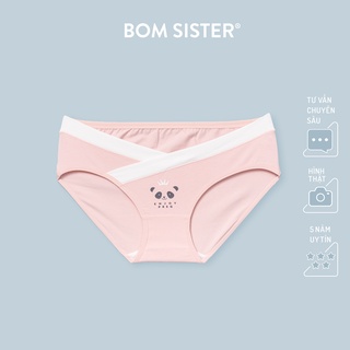 Quần lót cotton pha hoạ tiết dễ thương cho mẹ bầu BOM SISTER Q8503