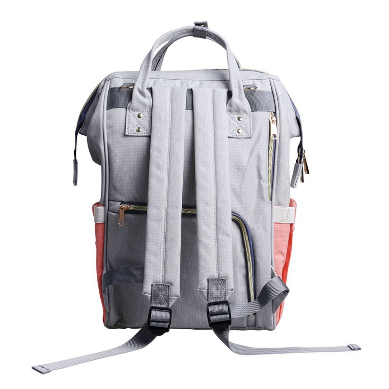 Ba lô sọc ngăn rộng đa năng cho mẹ và bé