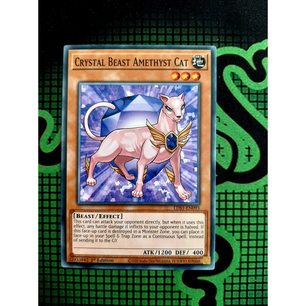 THẺ BÀI YUGIOH LDS1-Crystal Beast Amethyst Cat - LDS1-EN093 - Common 1st Edition