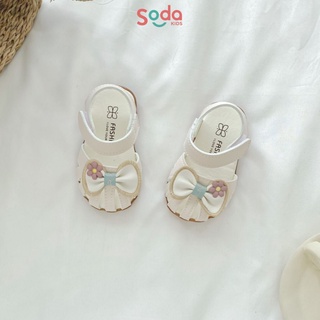 (Ảnh thật) Dép nơ trắng hoa nhí